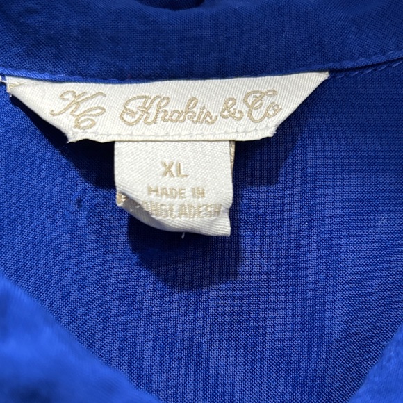 Women's Khakis & Co Royal Blue Button-Up Shirt - Picture 2 of 4